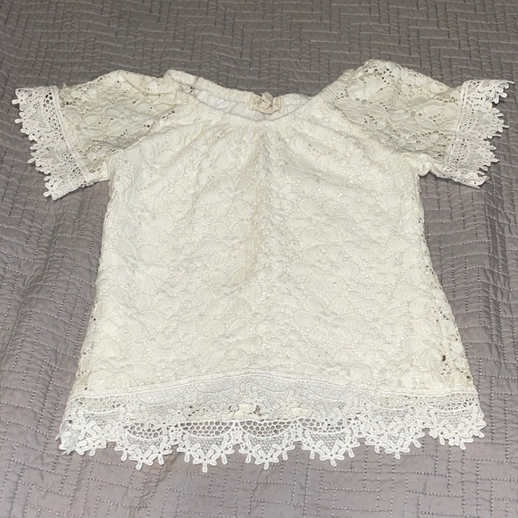 Emma & Elsa Other - Charming Lace Kids Blouse - White